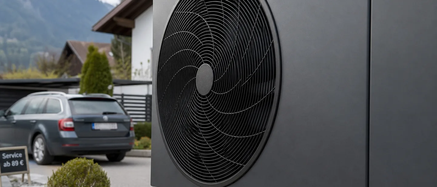 Full-Inverter-Wärmepumpe mit großem, langsam drehendem Ventilator